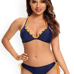 X FASHION GALLRY Halter Neck Tie-Up Swim Bikini Set-picture-0