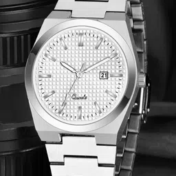 SZN Men Patterned Dial & Stainless Steel Straps Analogue Watch-13