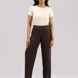 Blissclub AM:PM Women Original Wide Leg High-Rise Cotton Regular Trousers-image-76