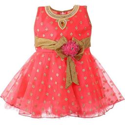 kids fashion hub Embellished Georgette Fit & Flare Maxi Dress-image-58