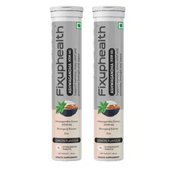 Fixuphealth Set Of 2 Ashwagandha KSM66 Effervescent Tablets -15 Tabs Each- Lemon Flavour-11