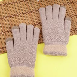 ELLIS Unisex Patterned Acrylic Touchscreen Gloves-12