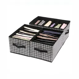 HOUSE OF QUIRK Black Set of 3 Regular Drawer Organiser Organisers-10