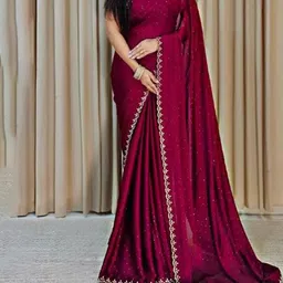 KALINI Embellished Beads and Stones Pure Georgette Saree-29