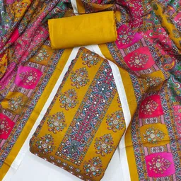 Nayanthara Trends Printed Unstitched Dress Material-picture-13