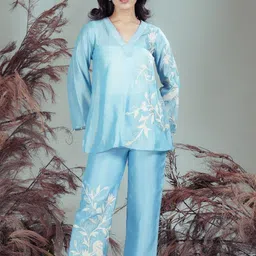RIRASA Embroidered Top With Trouser Co-Ords-image-51