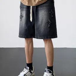 HERE&NOW Men Denim Regular Fit Shorts-picture-37