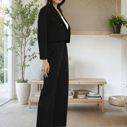 Kotty Lapel Collar Long Sleeves Coat With Trouser image 4