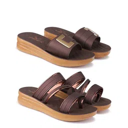 BERSACHE Women Pack Of 2 Casual One Toe Flats-picture-29