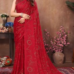 Panzora Embellished Beads and Stones Satin Saree-image-50