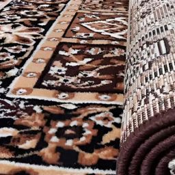 Samjeeda Handloom carpets Black Geometric Anti-Skid Polyester Carpet-picture-34