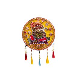 AURESSA Yellow & Green Embellished Wall Hanging Decor-24