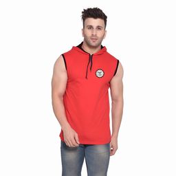 BEYOU FASHION Hooded Sleeveless Slim Fit T-shirt-picture-8