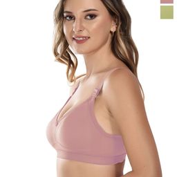 elina Pack Of 2 Full Coverage Seamless Dry Fit Cotton Minimizer Bra-image-34