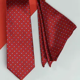 Tossido Men Geometric Necktie & Pocket Square Gift set-image-11