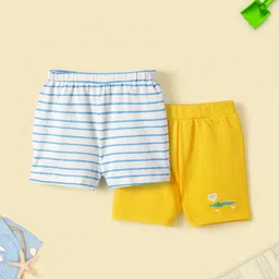 Nauti Nati Pack Of 2 Unisex Kids Cotton Antimicrobial Technology Trendy Shorts-image-25