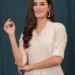 Nayo Print Cotton Crop Top-image-93