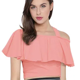 unianta Wpmen One Shoulder Short Sleeves Top-image-22
