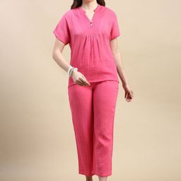 De Moza Women Mid-Rise Solid Wide Leg Trousers-image-8