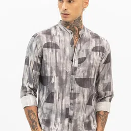 Snitch Men Smart Slim Fit Opaque Printed Casual Shirt-image-19