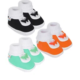 NESKA MODA Black Cotton Booties-74