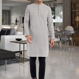 SKAVIJ Mandarin Collar Straight Kurta-image-55