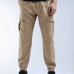 Flying Machine Men Mid Rise Relaxed Fit Cargo Style Joggers-picture-20