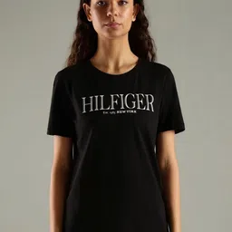 Tommy Hilfiger Brand Logo Printed Round Neck Regular Fit Cotton T-shirt-picture-6
