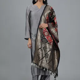 TJORI Woven Design Dupatta with Zari-picture-28