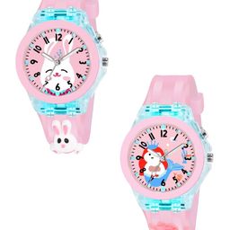 THE SHOPOHOLIC Kids Printed Dial Analogue Watch Pink Rabit-Fish-image-56