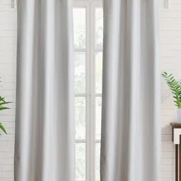 Home Centre Aldeco Off White Set of 2 Black Out Door Curtain-13
