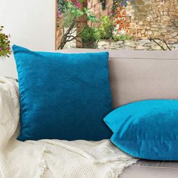 Blue Grass Blue 2 Pieces Velvet Square Cushion Covers-image-112