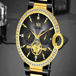 Hala Men Embellished Round Foldover Regular Analogue Watch - 3001-35