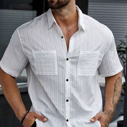 MARMIC FAB Men Comfort Spread Collar Textured Casual Shirt-image-31