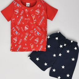 BAESD Boys Printed T-shirt with Shorts-image-46