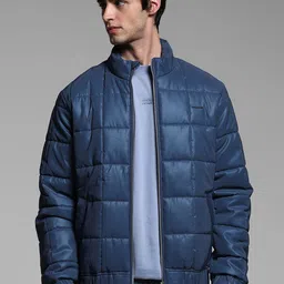 Jack & Jones Men Quilted Jacket with Patchwork-11