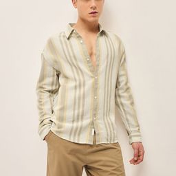 THE BEAR HOUSE Men Spread Collar Vertical Striped Cotton Relaxed Fit Casual Shirt-image-66