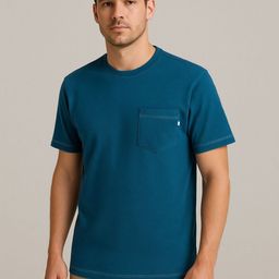 ARBOUR Round Neck Slim Fit Cotton T-shirt-image-57