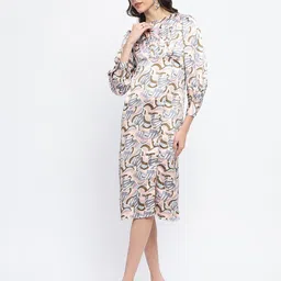 Madame Women Floral Printed A-Line Dress-image-59