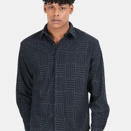 Blu MNKY Men Printed Smart Slim Fit Shirt-image-34