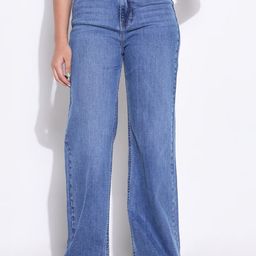 SHOWOFF Women Comfort Wide Leg Light Fade Acid Wash Stretchable Jeans-image-52