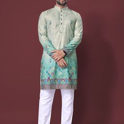 CHARLOTTE GRACIOUS Men Floral Printed Sequinned Shadow Work Kurta-53