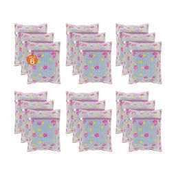 Aura 18Pcs White & Pink Sunflower-Printed Reusable Mesh Laundry Bags With Zipper-2