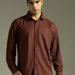 DENNISON Relaxed Fit Textured Drop-Shoulder Sleeves Relaxed Fit Shirt-image-59