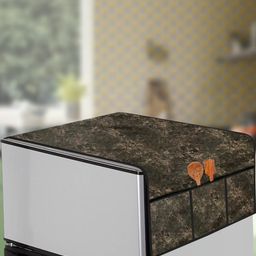 The Furnishing Tree Coffee Brown Printed Refrigerator Cover-image-53