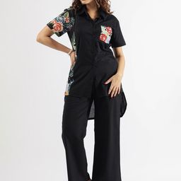 FLAVIA CREATION Floral Printed Pure Cotton Shirt With Trousers-picture-27