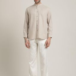 Saltpetre Mandarin Collar Shirt & Trousers Co-OrdsSet-image-10