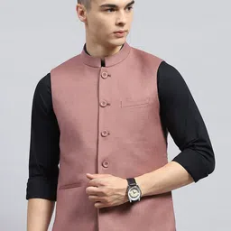 Monte Carlo Men Mandarin Collar Solid Wool Casual Tailored Jacket-picture-30