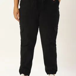 theRebelinme Women Smart High-Rise Easy Wash Pleated Plus Size Cargos Trousers-image-63