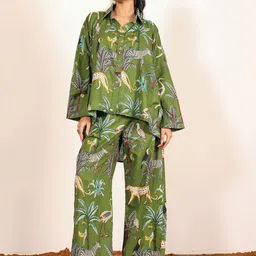 KAORI BY SHREYA AGARWAL Printed Pure Cotton Shirt & Trouser Co-Ord Set-20